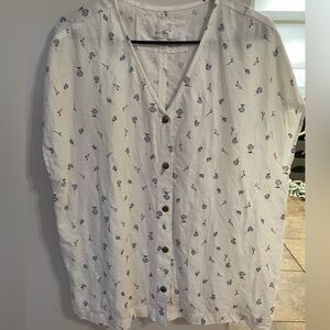 notPERFECTLINEN MALTA Boxy Linen Top